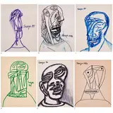 Untitled by F. N. Souza, Marker and watercolour on paper, sold Dec 2022