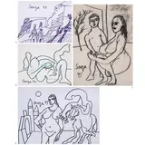Untitled by F. N. Souza, Marker on paper, sold Dec 2022