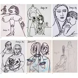 Untitled by F. N. Souza, Marker and watercolour on paper, sold Dec 2022