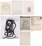 Untitled by F. N. Souza, 1966, Marker on paper, sold Dec 2022