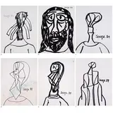 Untitled by F. N. Souza, Marker on paper, sold Dec 2022