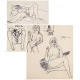 Untitled by F. N. Souza, Marker on tracing paper, sold Dec 2022