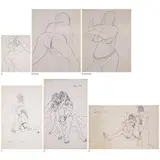 Untitled by F. N. Souza, 1964, Pen on paper, sold Dec 2022