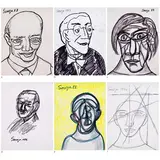 Untitled by F. N. Souza, Marker on paper, sold Dec 2022