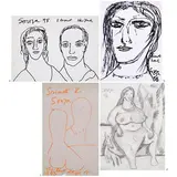 Untitled by F. N. Souza, Marker on paper, sold Dec 2022