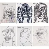 Untitled by F. N. Souza, 1984, Marker on paper, sold Dec 2022