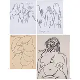Untitled by F. N. Souza, Pen on paper, sold Dec 2022