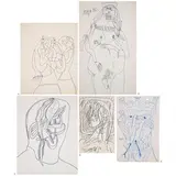 Untitled by F. N. Souza, Pen on paper, sold Dec 2022