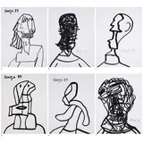 Untitled by F. N. Souza, Marker on paper, sold Dec 2022