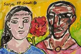 Srimati by F. N. Souza, Acrylic on paper, sold Dec 2022