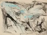 Untitled by Ram Kumar, Ink and pastel on paper pasted on mount board, sold Dec 2022