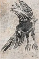 Untitled by Krishen Khanna, Acrylic and charcoal on canvas, sold Dec 2022