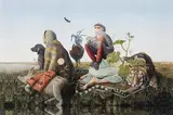 Fire and Flood and the Innocence In Between by Aaron Glasson, Giclee print on canvas, sold Dec 2022
