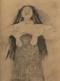Untitled by Krishen Khanna, Graphite on paper pasted on cardboard, offered Jul 2022