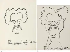 Untitled by A. Ramachandran, 2012, Marker on mount board, sold Jul 2022