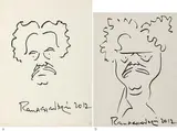 Untitled by A. Ramachandran, 2012, Marker on mount board, sold Jul 2022