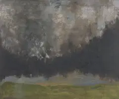 Monsoon Greys by Hari Ambadas Gade, Oil on canvas, sold Jul 2022