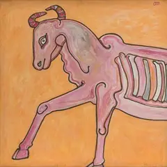 Animal by Jogen Chowdhury, 2009, Acrylic on canvas, offered Jul 2022