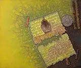 Untitled by Shanti Dave, Encaustic and oil on canvas, sold May 2022