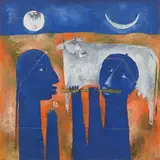 Untitled (Krishna Series) by Haku Shah, Oil on canvas, sold May 2022