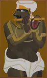 Untitled by Thota Vaikuntam, Acrylic on paper pasted on mount board, offered May 2022