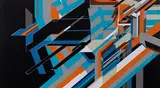 Tricolour by Sadanand Shirke, Vinyl on stainless steel, offered May 2022