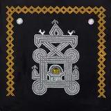 Untitled (Chittara Art) by Lakshmi Gademane, Acrylic on canvas, sold May 2022