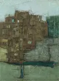 Untitled (Benaras) by Ram Kumar, Oil on board, offered Jun 2022
