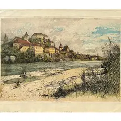 Untitled by Luigi Kasimir, Color Etching ", offered Jan 2024