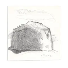 Untitled by Gregory Kondos, Charcoal Landscape Sketch, offered Oct 2023