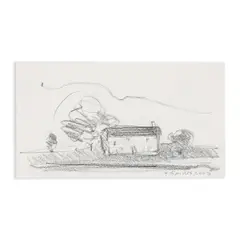 Untitled by Gregory Kondos, Graphite Landscape Sketch, offered Oct 2023