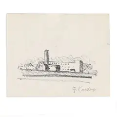 Untitled by Gregory Kondos, Charcoal Sketch, offered Oct 2023