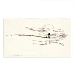 Untitled by Gregory Kondos, Ink Landscape Sketch, offered Oct 2023