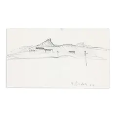 Untitled by Gregory Kondos, Charcoal Landscape Sketch, offered Oct 2023