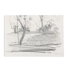 Untitled by Gregory Kondos, Charcoal Landscape Sketch, offered Oct 2023