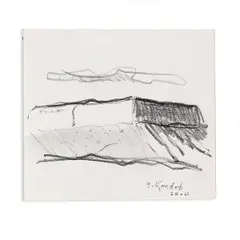 Untitled by Gregory Kondos, Charcoal Landscape Sketch, offered Oct 2023