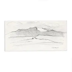 Untitled by Gregory Kondos, Charcoal Landscape Sketch, offered Oct 2023
