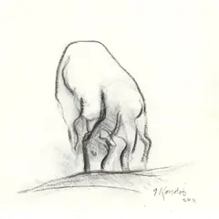 Untitled by Gregory Kondos, Charcoal Sketch, offered Oct 2023