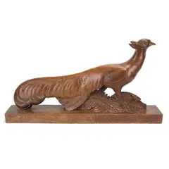 Untitled by G. H. Lourent, Carved Wood Pheasant, offered Sep 2023