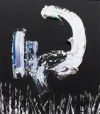 With a Clear Mind by Bill Dallas, 2005, acrylic on canvas affixed to board, sold Jan 2026