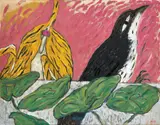 Tiger Turns Tail by Amit Ambalal, 2006, Oil on canvas, sold Sep 2025