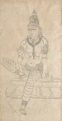 Untitled by Nandalal Bose, 1943, Pencil and ink on handmade paper, sold Mar 2026