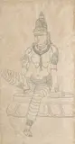 Untitled by Nandalal Bose, 1943, Pencil and ink on handmade paper, sold Mar 2026