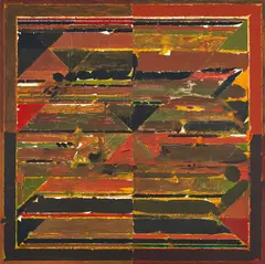 Satpura by S. H. Raza, 1984, Acrylic on canvas, sold Mar 2026