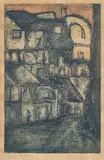 Untitled (Houses) by Akbar Padamsee, Etching on paper, sold Mar 2026