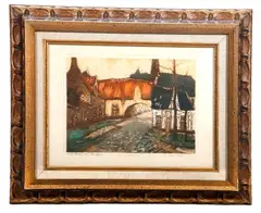 Road in Bruges by Van Host, Etching aquatint, sold Oct 2026