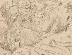 Etude pour "Décor méridional by Pierre Bonnard, 1928, Crayon sur papier, sold Apr 2025