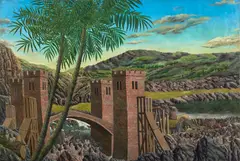 Bataille du Macar (d'après Salammbô) by André Bauchant, 1932, Huile sur toile, sold Apr 2025