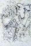 Untitled by Krishen Khanna, Charcoal and acrylic on canvas, sold Jun 2022