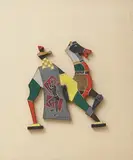 Sawari by M. F. Husain, Painted wood mounted on board, sold Jun 2022